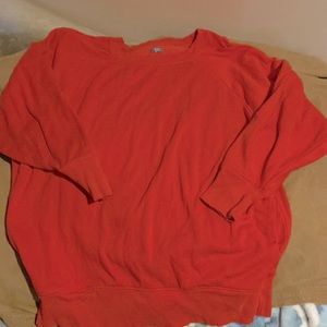 Red aerie sweatshirt. Unknown size but probably L or XL. Oversized. Pockets!!
